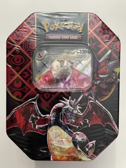 Pokemon TCG Scarlet & Violet Paldean Fates Charizard EX Factory Sealed Tin - Image 1