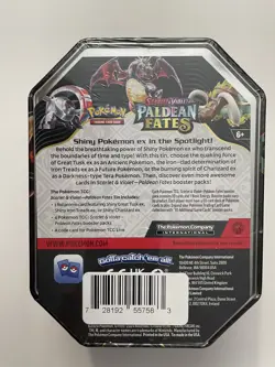 Pokemon TCG Scarlet & Violet Paldean Fates Charizard EX Factory Sealed Tin - Image 2