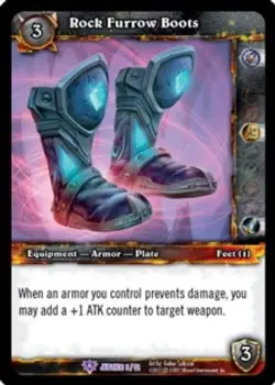 Rock Furrow Boots - Justice - World of Warcraft TCG - Image 1