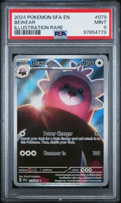 2024 POKEMON SFA EN-SHROUDED FABLE ILLUSTRATION RARE #079 BEWEAR PSA 9 - Image 1
