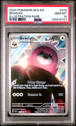 2024 POKEMON SFA EN-SHROUDED FABLE ILLUSTRATION RARE #079 BEWEAR PSA 10 - Image 1
