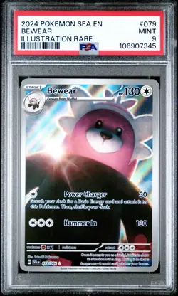 2024 POKEMON SFA EN-SHROUDED FABLE ILLUSTRATION RARE #079 BEWEAR PSA 9 - Image 1