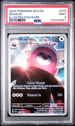 2024 POKEMON SFA EN-SHROUDED FABLE ILLUSTRATION RARE #079 BEWEAR PSA 9 - Image 1