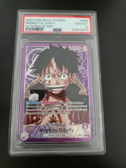 Monkey D Luffy Alt Art Leader Op05-060 One Piece TCG PSA 10 English - Image 1