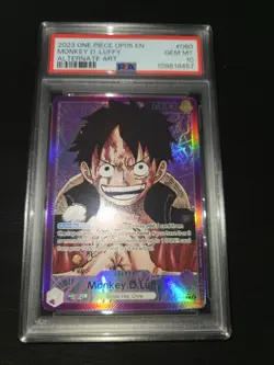 Monkey D Luffy Alt Art Leader Op05-060 One Piece TCG PSA 10 English - Image 2