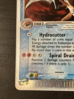 Pokemon TCG English Card Sandstorm Kabutops ex 97/100 Holo E Series Ex Holo Lp - Image 5