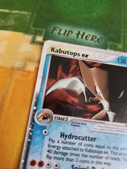 Pokemon TCG English Card Sandstorm Kabutops ex 97/100 Holo LP - Image 3