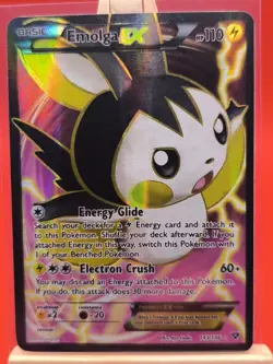 Emolga EX 143/146 X & Y Base set XY Ultra Rare Full Art Holo Pokemon Card - Image 1