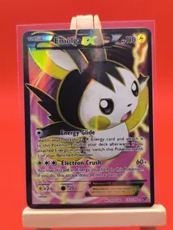 Emolga EX 143/146 X & Y Base set XY Ultra Rare Full Art Holo Pokemon Card - Image 2