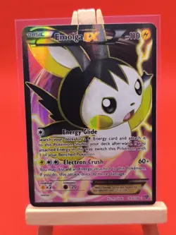 Emolga EX 143/146 X & Y Base set XY Ultra Rare Full Art Holo Pokemon Card - Image 3