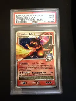 2009 POKEMON SUPREME VICTORS CHARIZARD G LV X #143 ULTRA PSA 9 - Image 1