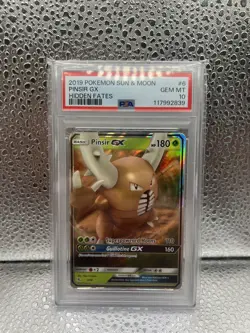 2019 Pokemon Sun & Moon Hidden Fates Pinsir GX #6 PSA 10 - Image 1