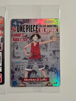🔥One Piece Monkey D. Luffy US Voyage College Basketball Promo Card Sealed (2)🔥 - Image 3