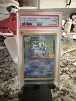 Pokemon TCG Holo Rare Blastoise Card 2/102 PSA 9 Celebrations Classic Collection - Image 1