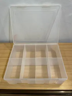 Trading Card Box Case Sports Storage Organiser Collector Plastic 8 Compartments - Image 1