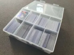 Trading Card Box Case Sports Storage Organiser Collector Plastic 8 Compartments - Image 2