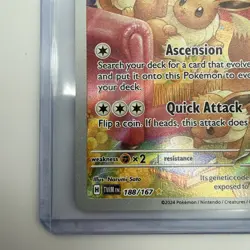 Pokemon TCG Eevee Card Twilight Masquerade IR 188/167 Near Mint Condition - Image 4