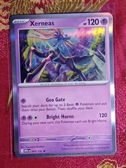 Hologram Rare Foil Xerneas #064/132 MEga Evolutions Pokemon tcg Card - Image 1