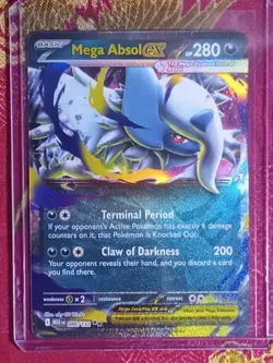HOLOGRAM FOIL RARE MEGA ABSOL EX #086/132 MEga Evolutions Pokemon tcg Card - Image 1