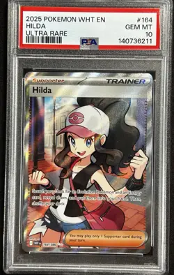 2025 Pokemon SV WHT EN-White Flare #164 HILDA ULTRA RARE PSA 10 - Image 1