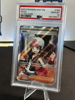 2025 Pokemon SV WHT EN-White Flare #164 HILDA ULTRA RARE PSA 10 - Image 3