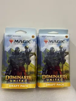 2 X Magic The Gathering MTG Dominaria United Draft Pack 3 Draft Boosters Set - Image 1