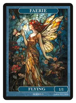 Faerie Stained Glass Token Givememana Tokens Magic the Gathering - Image 1