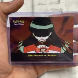 Pokemon 1st Print Blue Logo EP23 Haunter vs Kadabra Holo Foil Topps LP/NM Card - Image 1