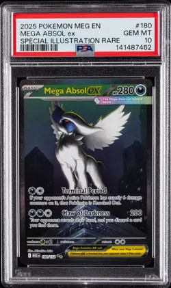 2025 POKEMON MEG EN-MEGA EVOLUTION #180 MEGA ABSOL EX PSA 10 - Image 1