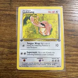 1st Edition Lickitung Pokemon TCG Jungle Set # 38/64 - Image 1