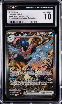 2024 POKEMON BLACK STAR PROMOS #132 GRENINJA EX CGC 10 GEM MINT - Image 1