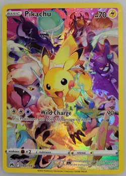 Pikachu (Secret) 160/159 Pokemon Crown Zenith Holo NM (1 of 7) - Image 1