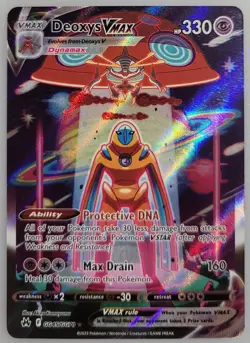 Deoxys VMAX GG45/GG70 Pokemon Crown Zenith: Galarian Gallery Holo NM - Image 1