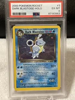 2000 POKEMON ROCKET #3 DARK BLASTOISE-HOLO PSA 6 EX-MT EXTREMELY NICE - Image 1