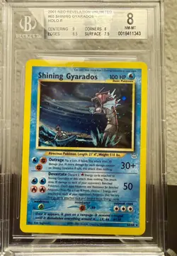 Pokemon Shining Gyarados Neo Revelation Unlimited Holo #65/64 BGS 8 - Image 1