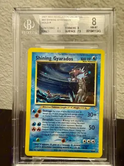 Pokemon Shining Gyarados Neo Revelation Unlimited Holo #65/64 BGS 8 - Image 2