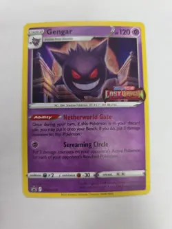 Pokemon Gengar SWSH241 Lost Origin Black Star Prerelease STAMPED Promo Holo MINT - Image 1