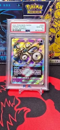 Pokemon TCG - Silver Tempest - UNOWN VSTAR #66 - Full Art GEM MT PSA 10!! - Image 1