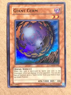 yugioh Giant Germ CP05-EN002 SUPER RARE little dent on corner - Image 1