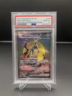 PSA 10 Iron Crown ex - 206/162 - Temporal Forces SIR Pokemon Gem Mint - Image 1