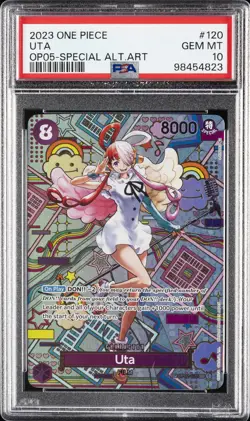 2023 ONE PIECE OP05-AWAKENING OF THE NEW ERA SPECIAL ALTERNATE ART UTA PSA 10 - Image 1