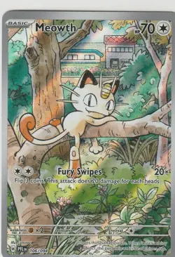Me02: Phantasmal Flames Pokemon TCG Meowth (PFL) 106/094 Near Mint NM - Image 1