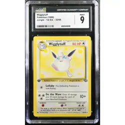 CGC 9 MINT Wigglytuff 1st Edition 32/64 Pokemon 1999 Jungle Non Holo Rare (PSA) - Image 1