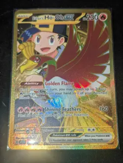 Pokemon TCG: Ethans Ho-oh EX 239/182 Destined Rivals Full Art Hyper Rare Gold - Image 1
