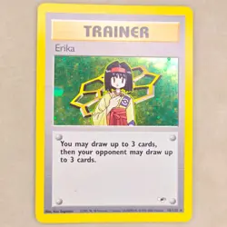 Pokemon TCG Erika Trainer Card 16/132 Holo Rare Gym Heroes LP Lightly Played - Image 1