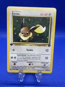 💥 Eevee 55/82 Team Rocket 1st Edition Stamp Non Holo Foil Pokemon 2000 Vintage - Image 1