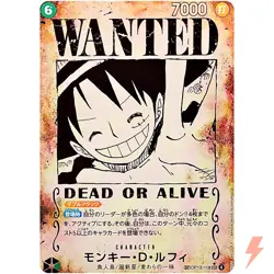Monkey D. Luffy (WANTED SP Alt Art) OP13-118 SEC Carrying on His Will - Japanese - Image 1