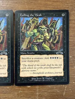 2x Culling The Weak Exodus Magic The Gathering LP/NM Regular Uncommon MTG - Image 3