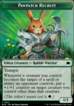 Pawpatch Recruit Token Bloomburrow Tokens (TBLB) 21 MTG Regular - Image 1