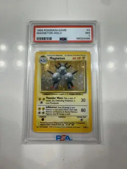 1999 Pokemon Base Set Unlimited #9 Magneton-Holo PSA 7 - Image 1